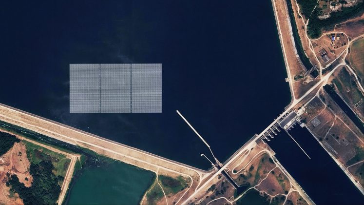 A &icirc;nceput construcția celui mai complex proiect cu panouri fotovoltaice puse pe apă din Europa, la Ipotești, &icirc;n Olt FOTO