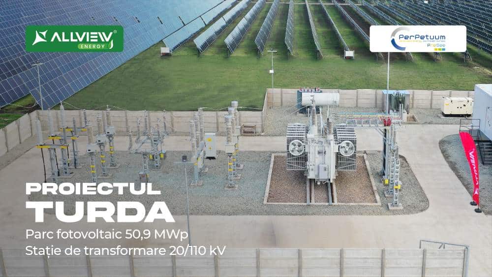 Allview Energy construiește la Turda un parc fotovoltaic de 50,9 MWp și infrastructura de racordare aferentă