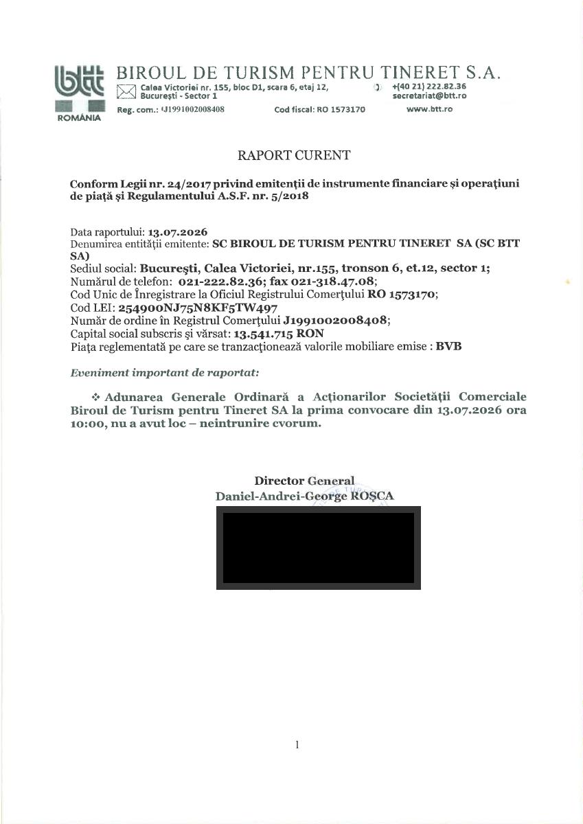 BTT SA BUCURESTI (BIBU)