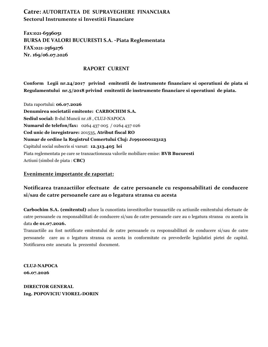 CARBOCHIM S.A. (CBC)