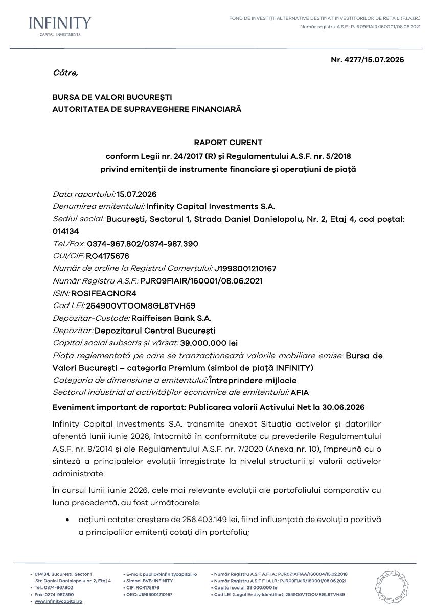 INFINITY CAPITAL INVESTMENTS S.A. (INFINITY)