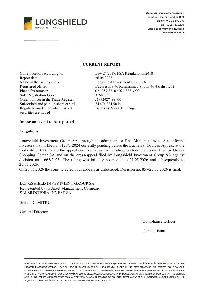 LONGSHIELD INVESTMENT GROUP S.A. (LONG)