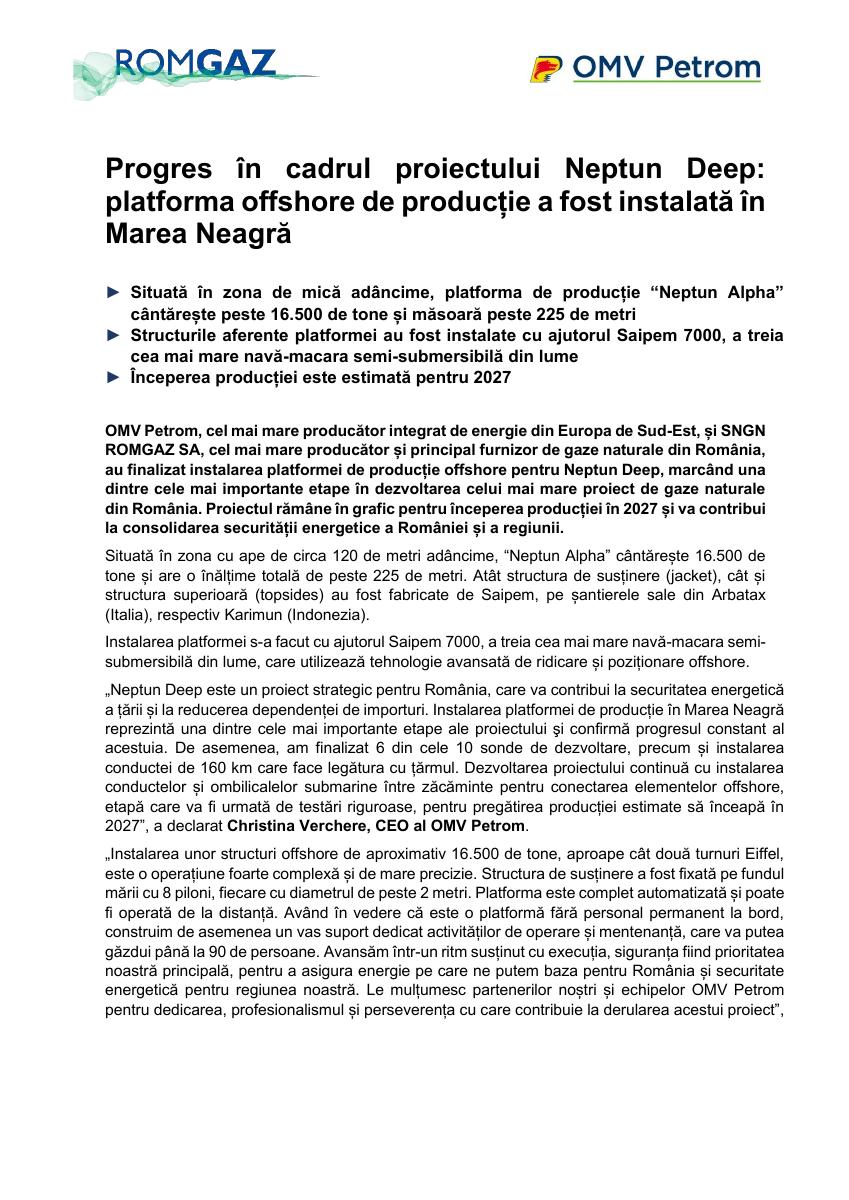 OMV PETROM S.A. (SNP)
