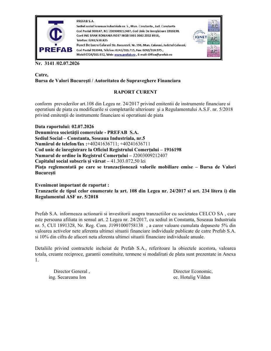 PREFAB SA (PREH)