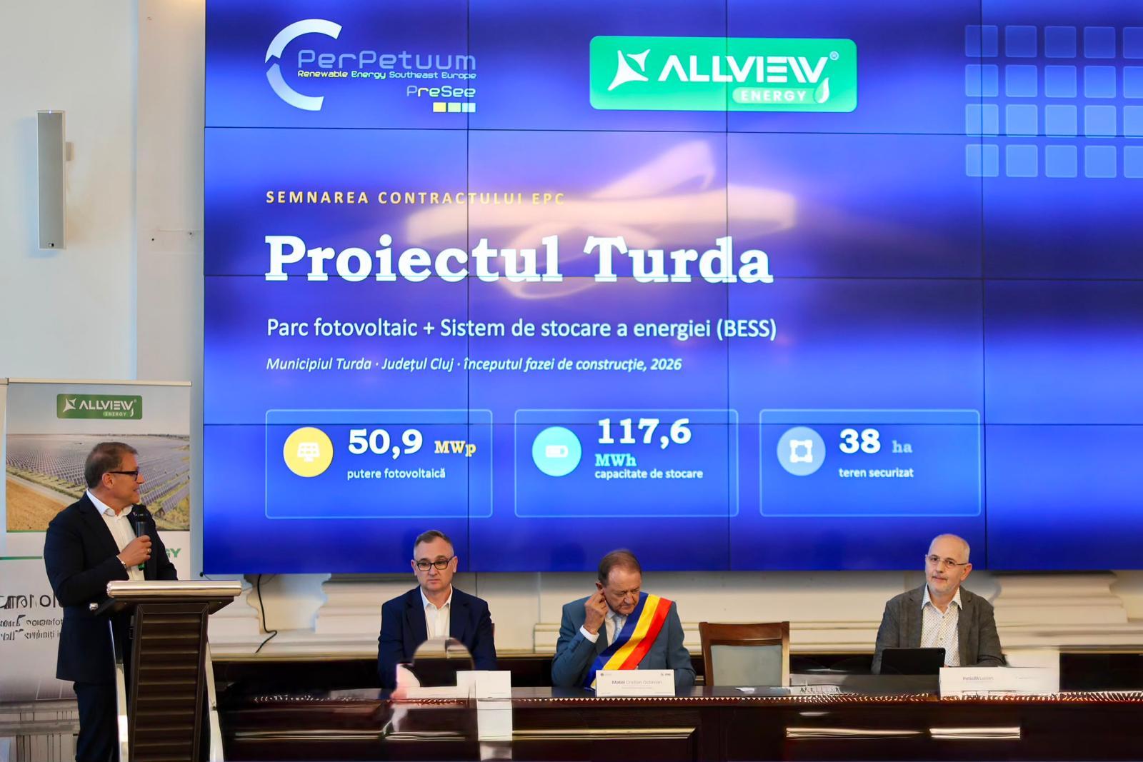 RESEE a semnat contractele EPC pentru construcția parcului fotovoltaic cu stocare de la Turda cu ALLVIEW ENERGY