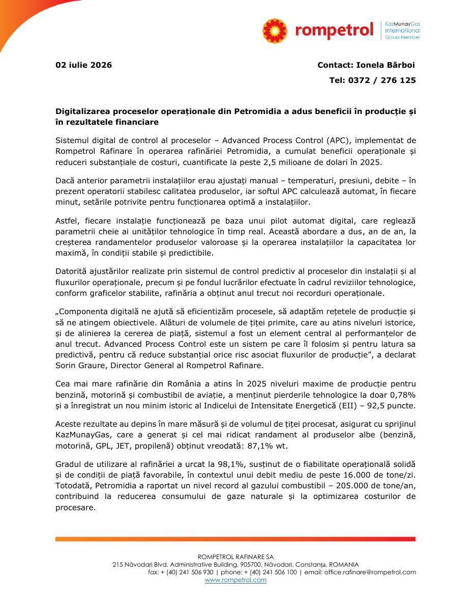 ROMPETROL RAFINARE S.A. (RRC)