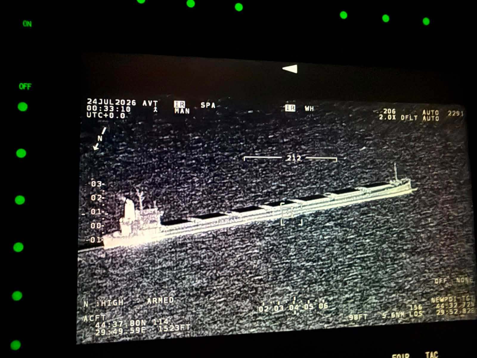 Un nou incident naval produs &icirc;n Marea Neagră - O navă sub pavilion Liberia, care transporta cărbuni cu destinaţia Ucraina, a semnalat o avarie care e posibil să fi fost provocată de impactul cu o dronă maritimă sau de explozia unei mine marine