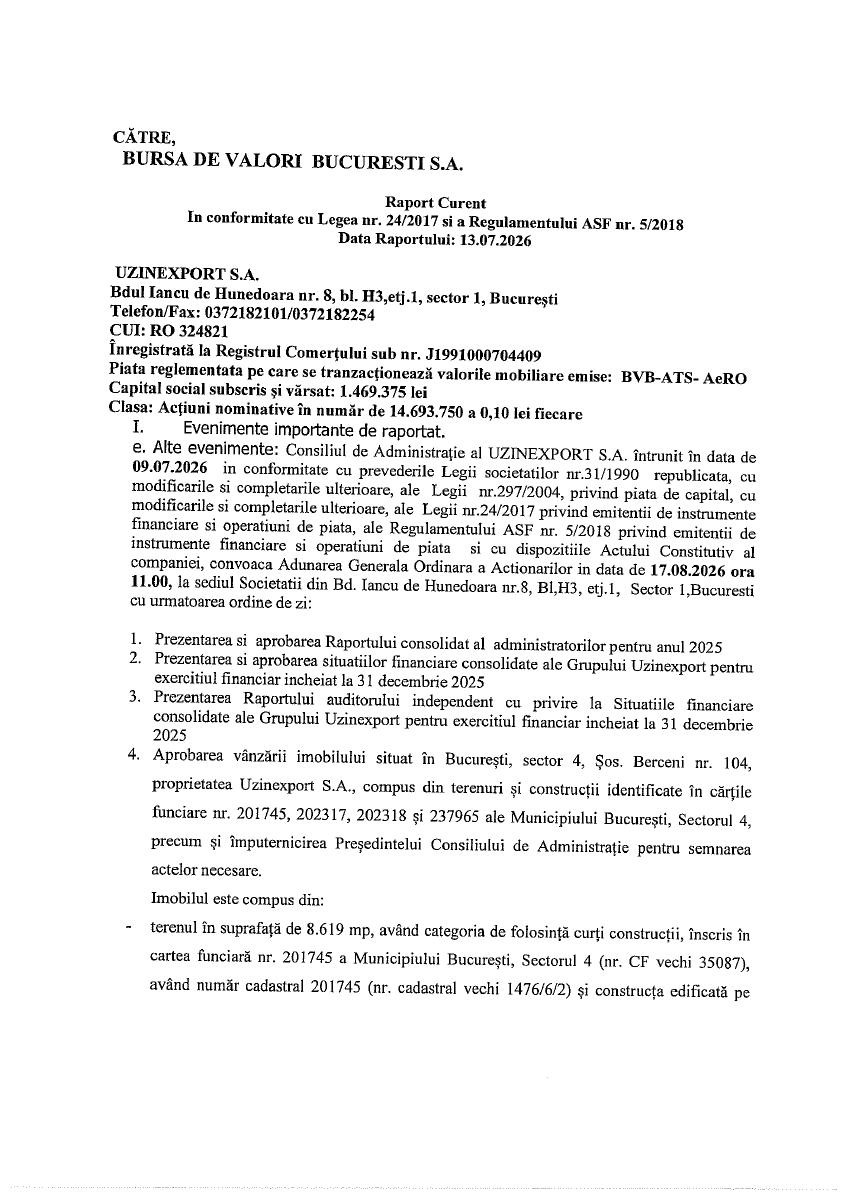 UZINEXPORT SA BUCURESTI (UZIN)