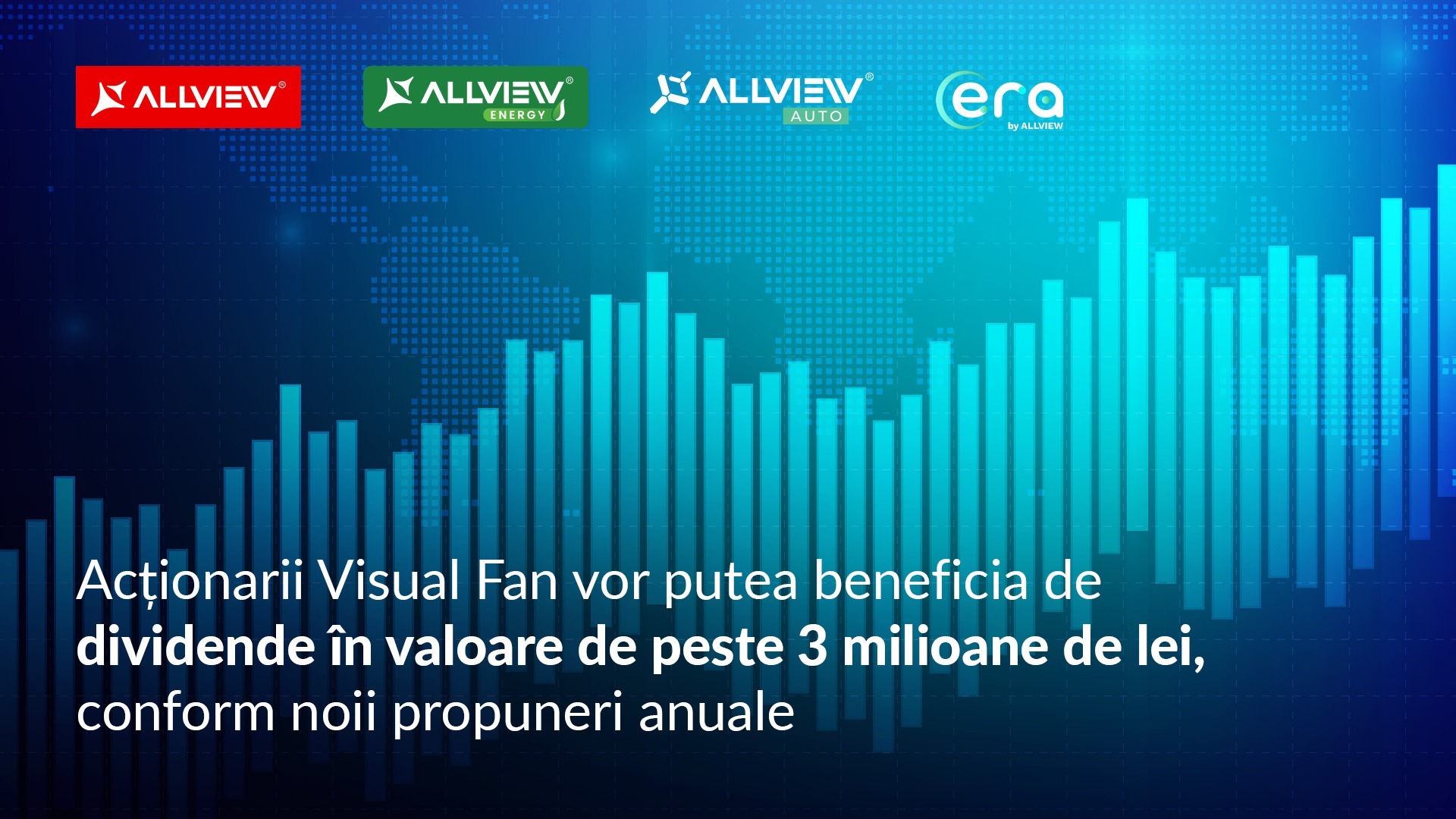 Visual Fan (Allview) va discuta distribuirea de dividende &icirc;n valoare de peste 3 milioane lei către acționari