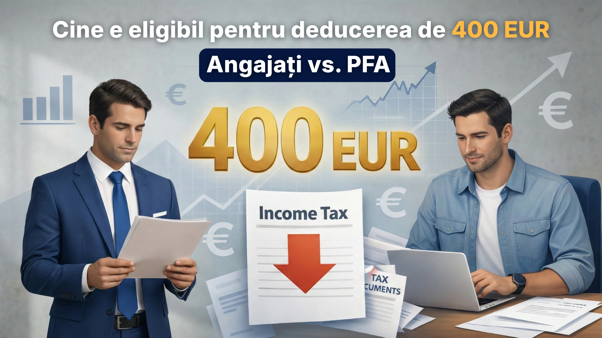 Cine e eligibil pentru deducerea de 400 EUR - angajați vs. PFA 